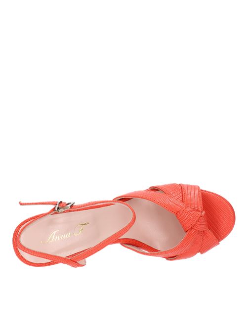 Tejus print leather sandals model 3239 ANNA F. | 3239ARANCIO